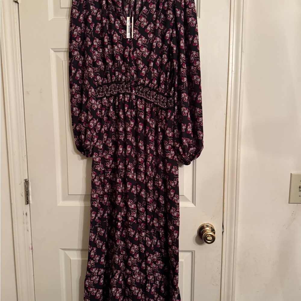 Max Studio Black and Pink Floral Dress